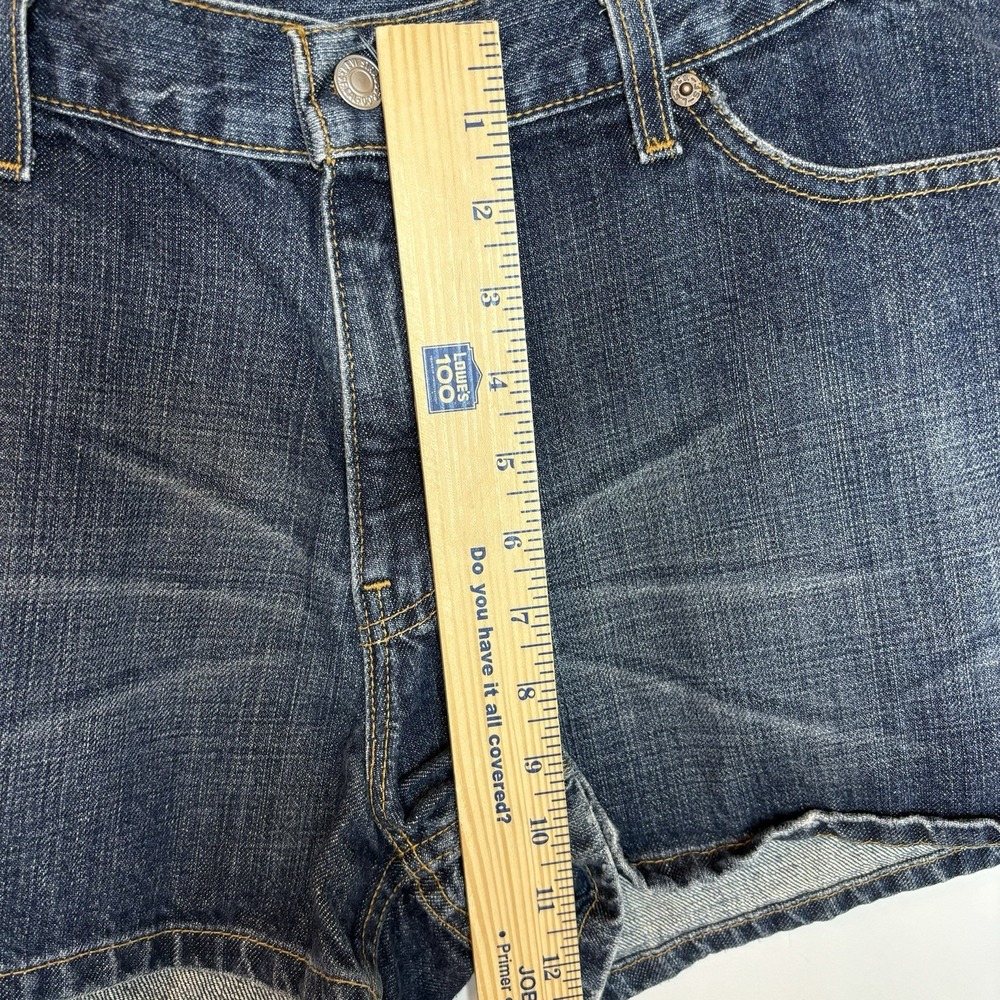 Vintage Y2K Levis Jean Shorts Womens 13 Blue Denim Mid Rise 2001 Classic Juniors - Picture 4 of 8